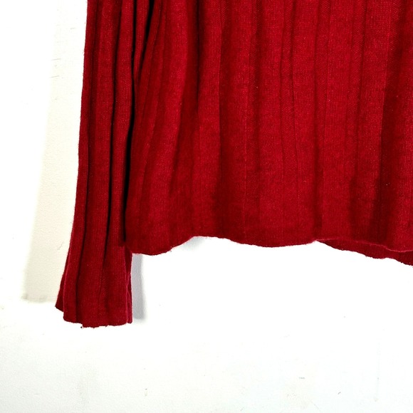 Banana Republic Italian Merino Turtleneck Sweater Womons Medium Red - Picture 4 of 11